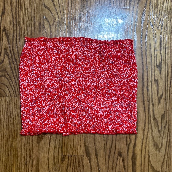 Shein red floral set (skirt and crop top) size S - Picture 4 of 6